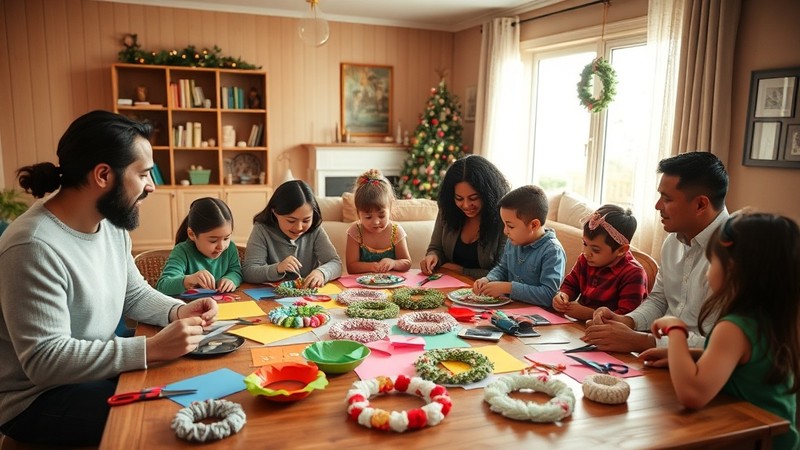 Christmas Craft for Kids: Construction Paper Wreath