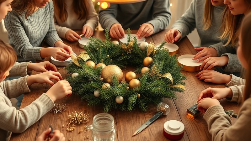 How to Make a Gorgeous Gold Holiday Wreath
